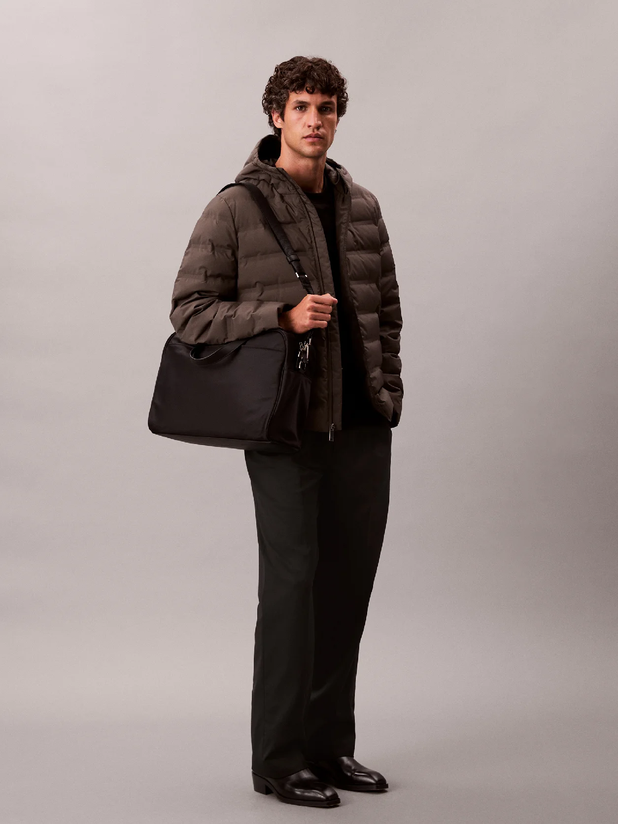 Black Matte Nylon Commuter Bag