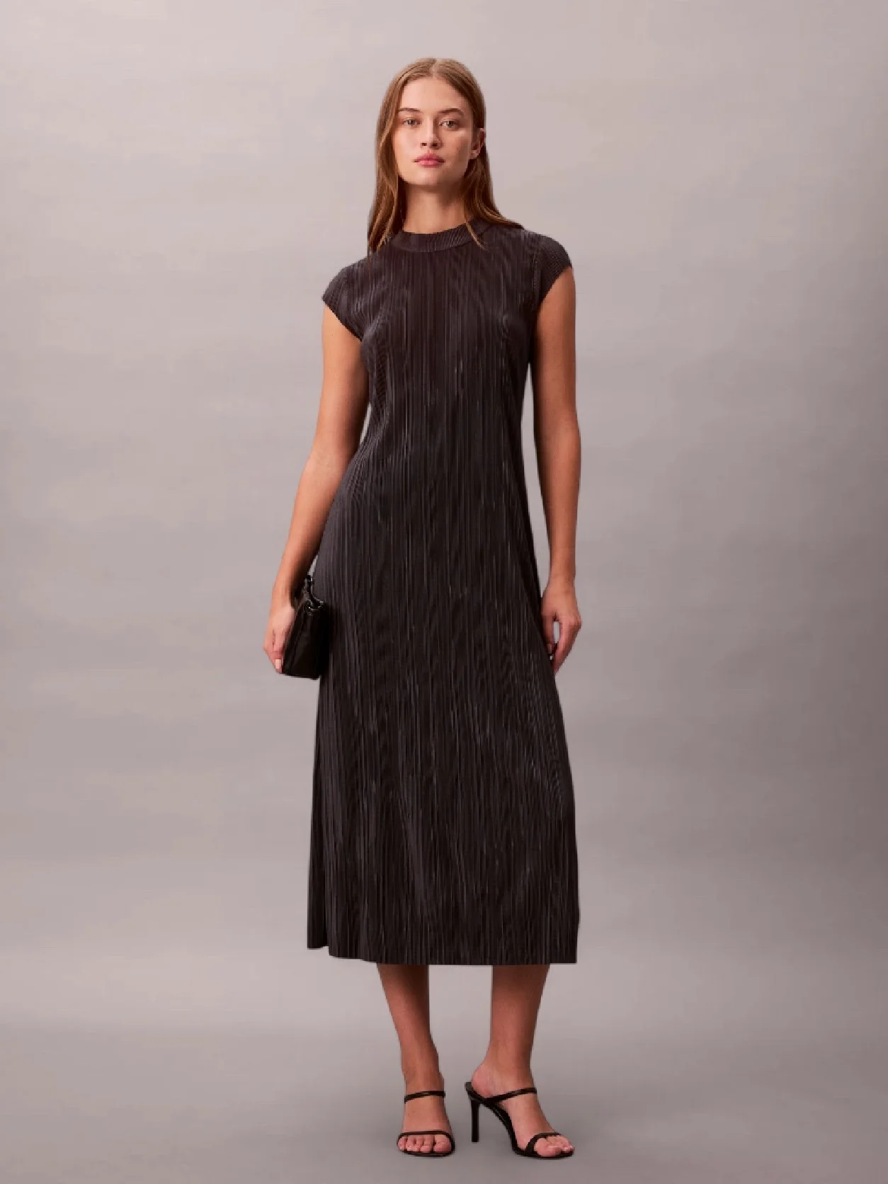 Ebony Plisse Midi Dress