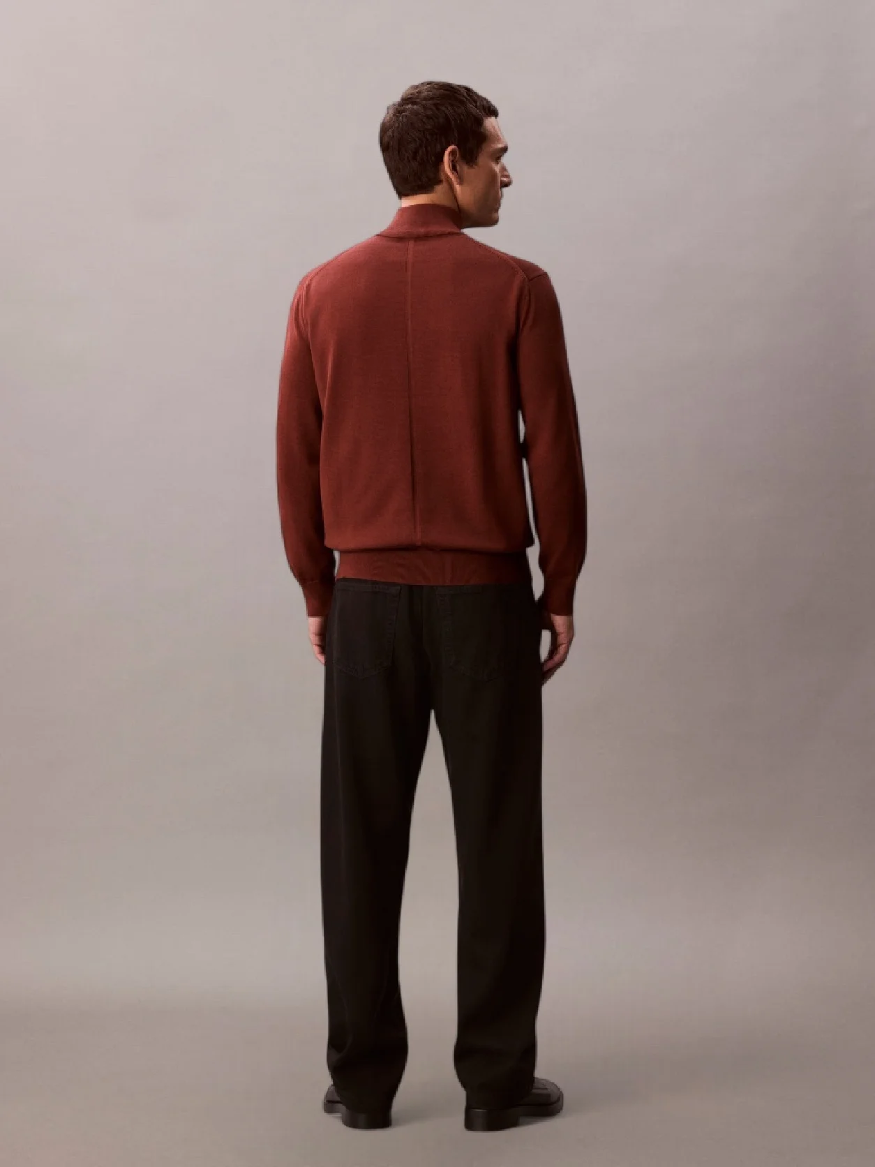 Cherry Mahogany Quarter Zip Jumper