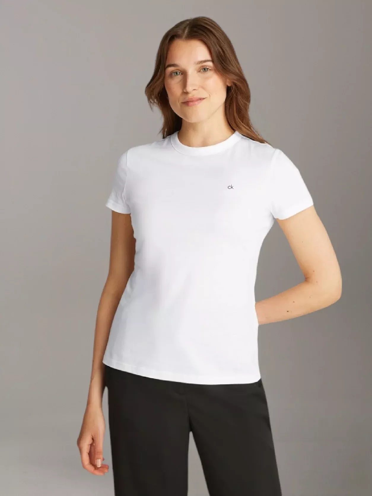 Ck Slim Fit Embroidered Graphic T-Shirt