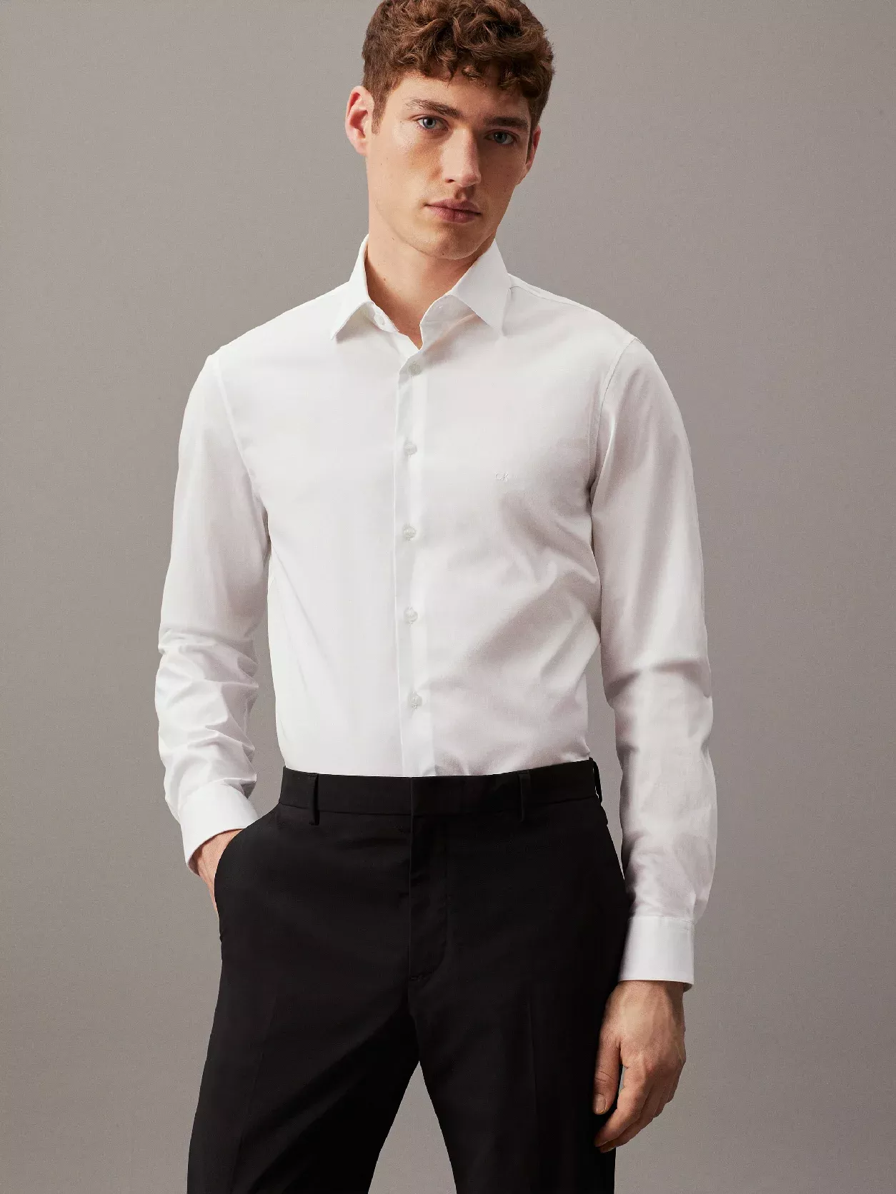 Poplin Stretch Fitted Shirt