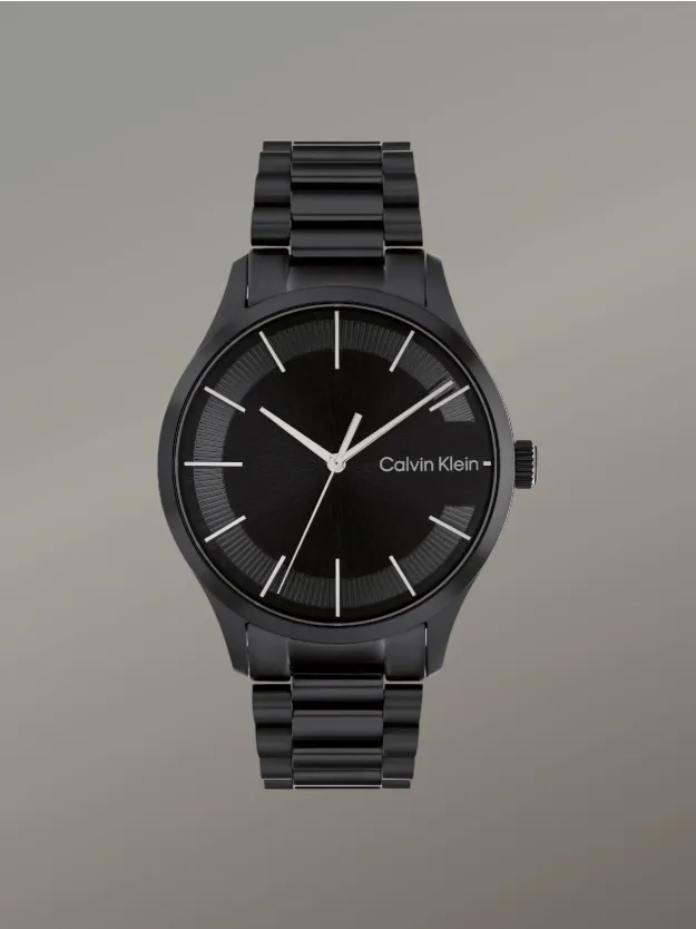 Black Iconic Stainless Steel Watch