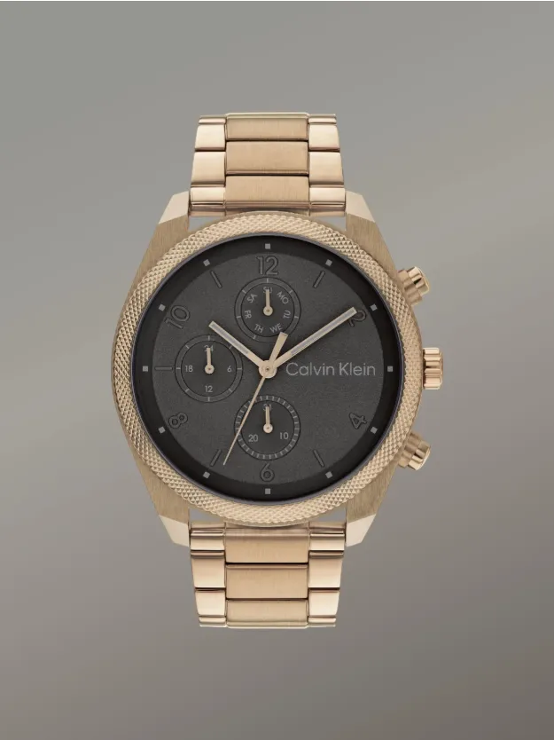 Gold Impact Stainless Steel Watch