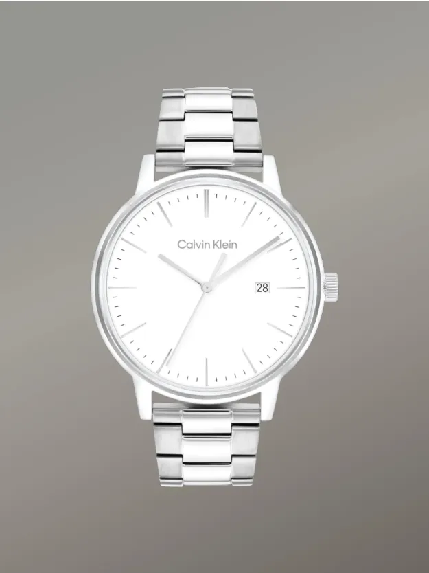 Silver Linked Bracelet Stainless Steel Watch