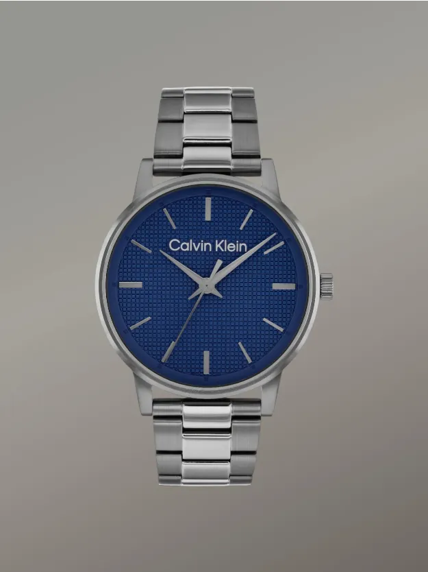 Grey Textured Dial Bracelet Watch