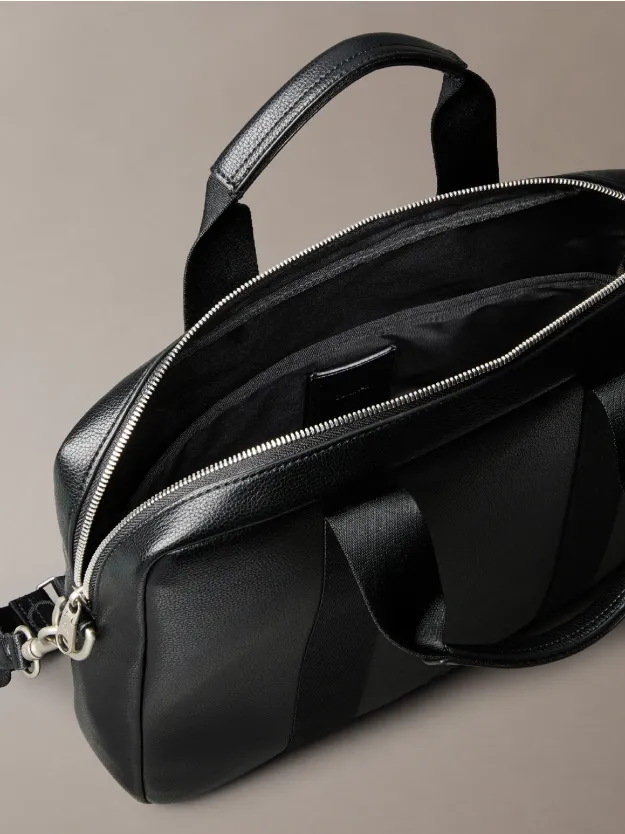 Black Pebbled Smart Storage Laptop Bag