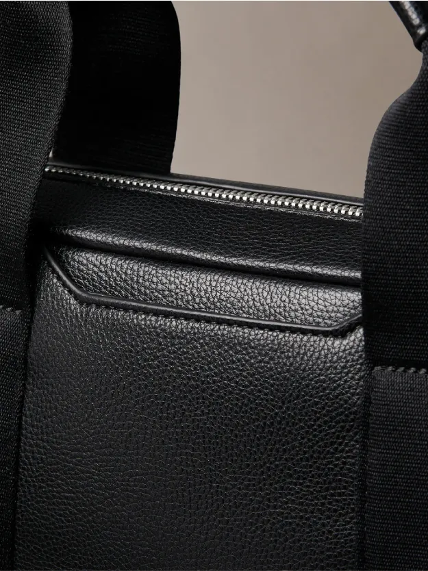 Black Pebbled Smart Storage Laptop Bag