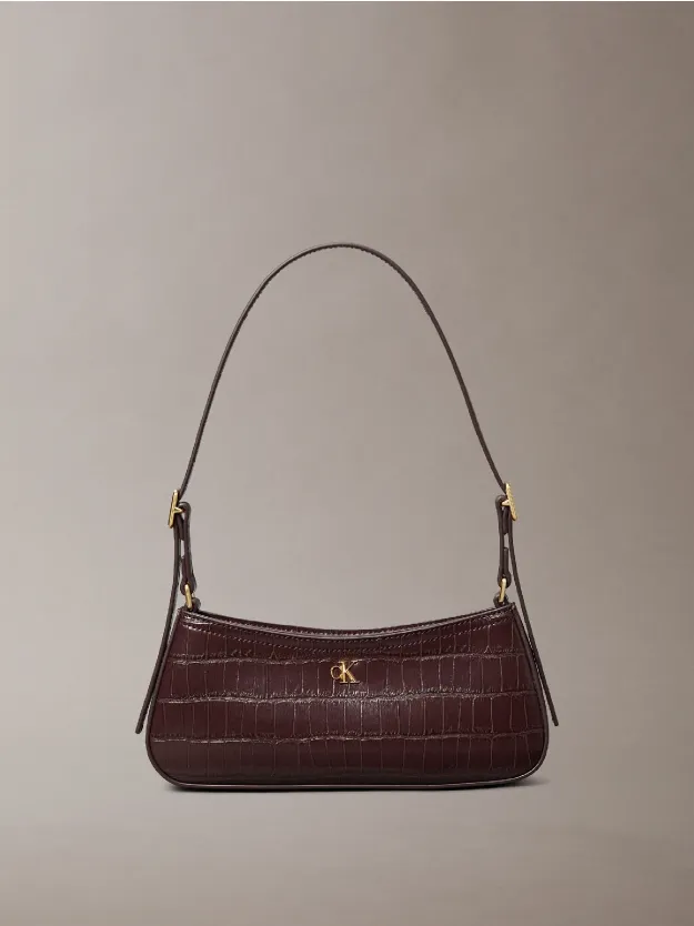 Fudge Small Croc-Effect Shoulder Bag