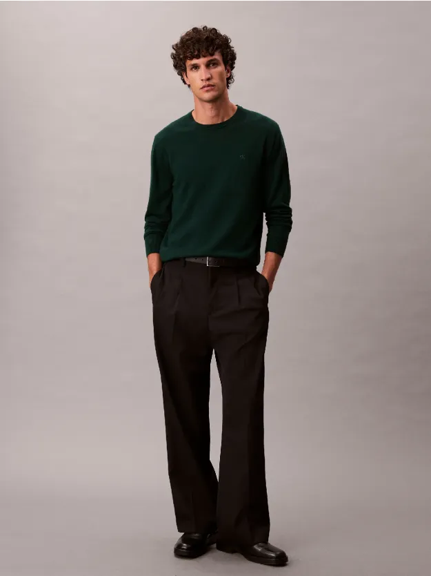 Miami Green Merino Wool Classic Sweater
