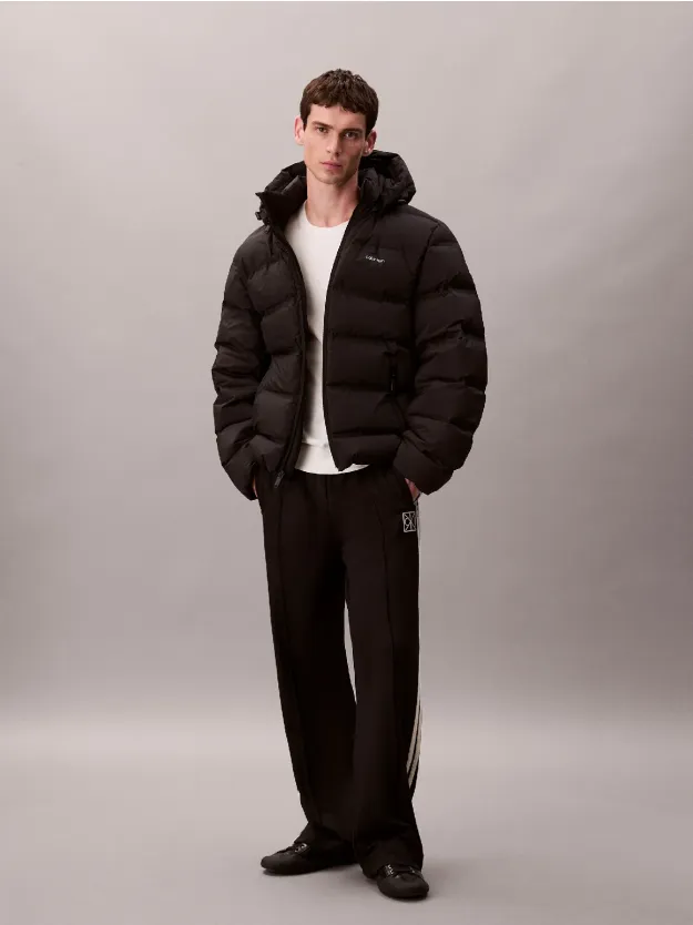 Black Hooded Down Puffer Jacket
