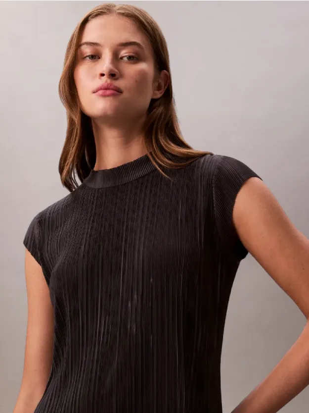 Ebony Plisse Midi Dress