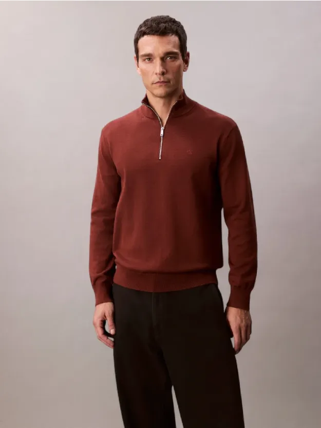 Cherry Mahogany Quarter Zip Jumper