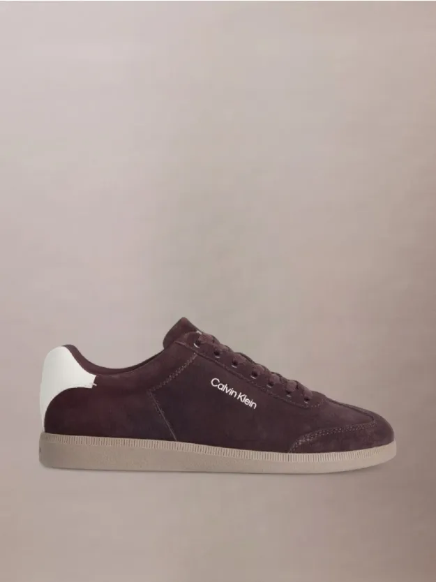 Bordeaux/Marshmallow Suede Wingtip Trainers