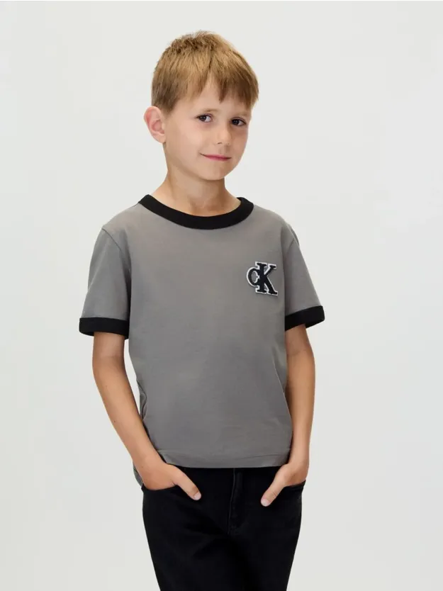 Granite Gray Ringer Logo T-Shirt