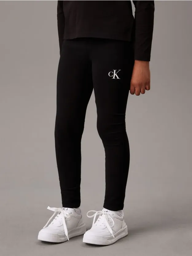 Ck Black Logo Leggings