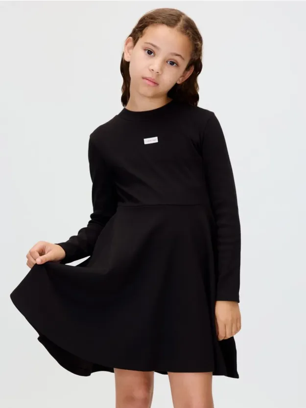 Ck Black Fit and Flare Dress