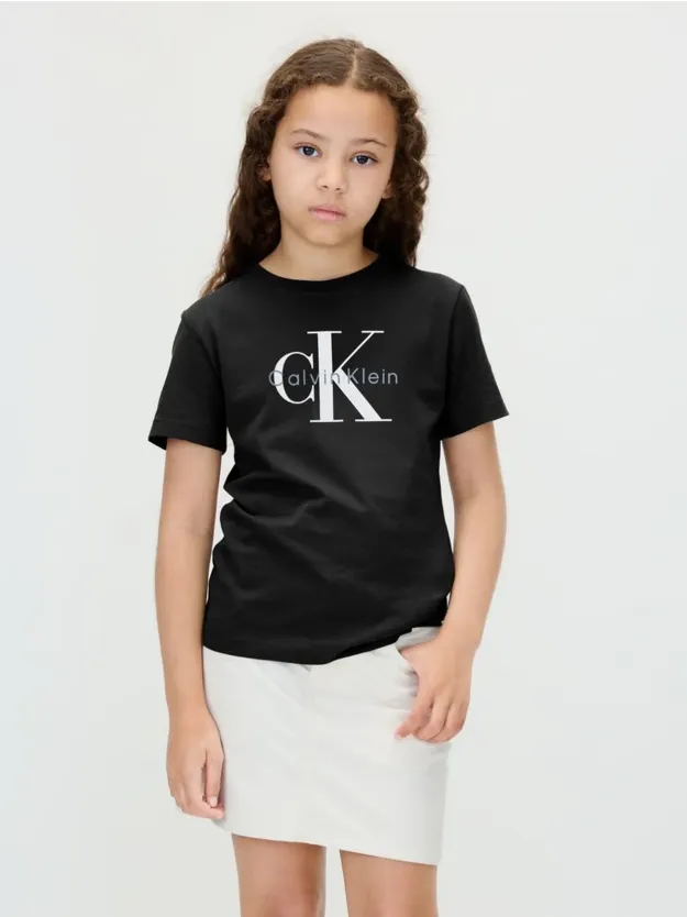 Ck Black Kids' Logo T-Shirt