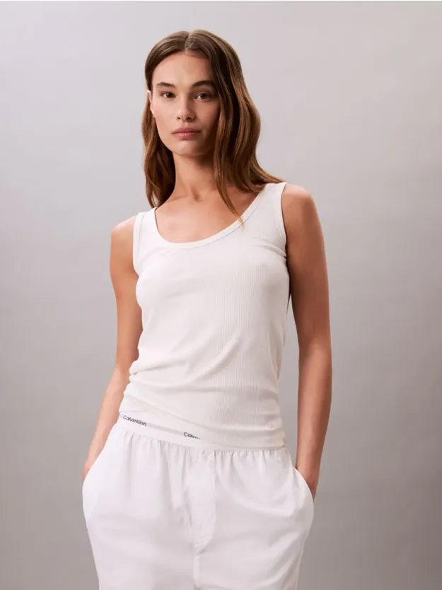 Tofu Slim Ribbed Tank Top