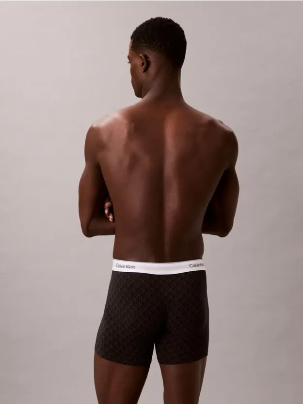 Sleet/Seamless Emblem_Black/Ashford 3 Pack Boxer Briefs - Icon Cotton Stretch