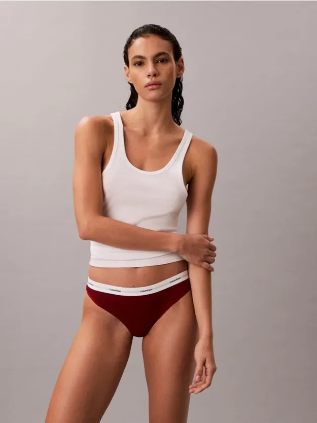 Fall Berry Thong - Cotton Stretch Rib