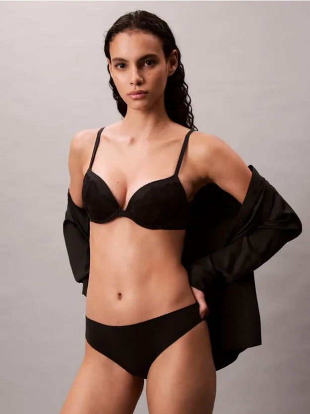 Black Push Up Plunge Bra - Perfectly Fit Lace