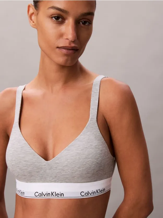 Grey Heather Lift Bralette - Icon Cotton Modal