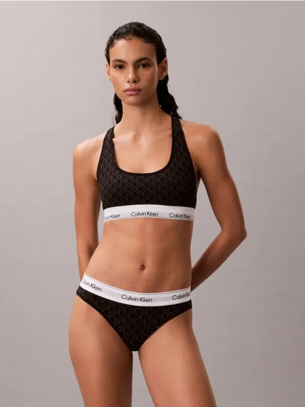 SEAMLESS EMBLEM+BLACK/ASHFORD GRAY Bikini Briefs - Icon Cotton Modal