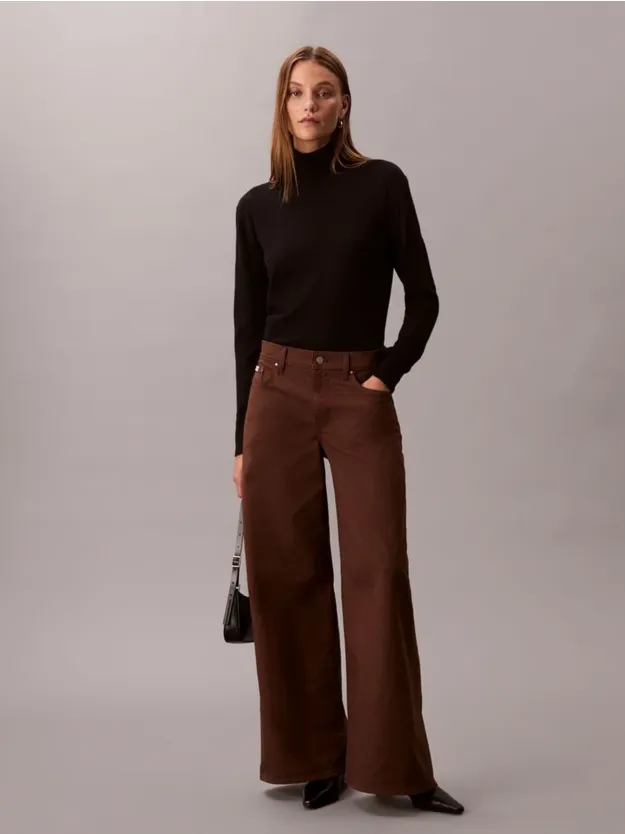 Rocky Road Super Wide Leg Twill Trousers