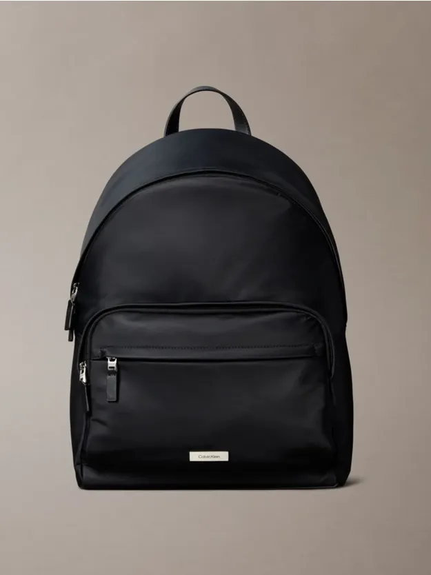 Black Matte Nylon Backpack