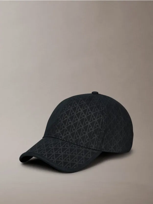 Charcoal AOP Allover Monogram Logo Baseball Cap