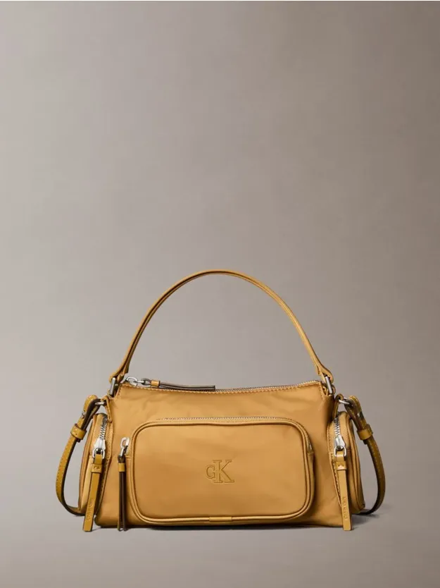 Cumin Soft Satin Nylon Shoulder Bag