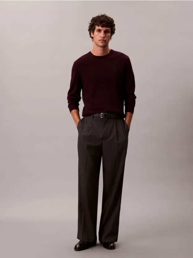 Moroccan Brown Merino Wool Classic Sweater