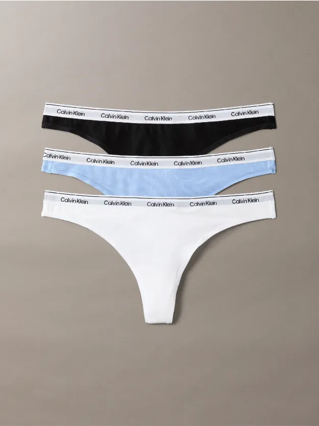 BLACK/WHITE/FROZEN FJIORD 3 Pack Thongs - Modern Logo