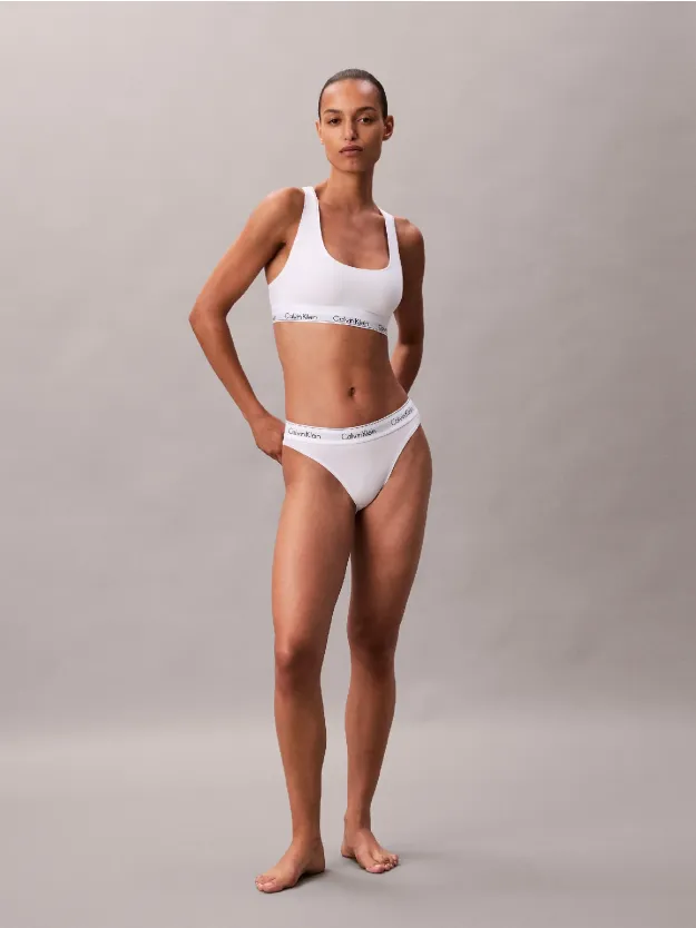 White Unlined Bralette - Icon Cotton Modal