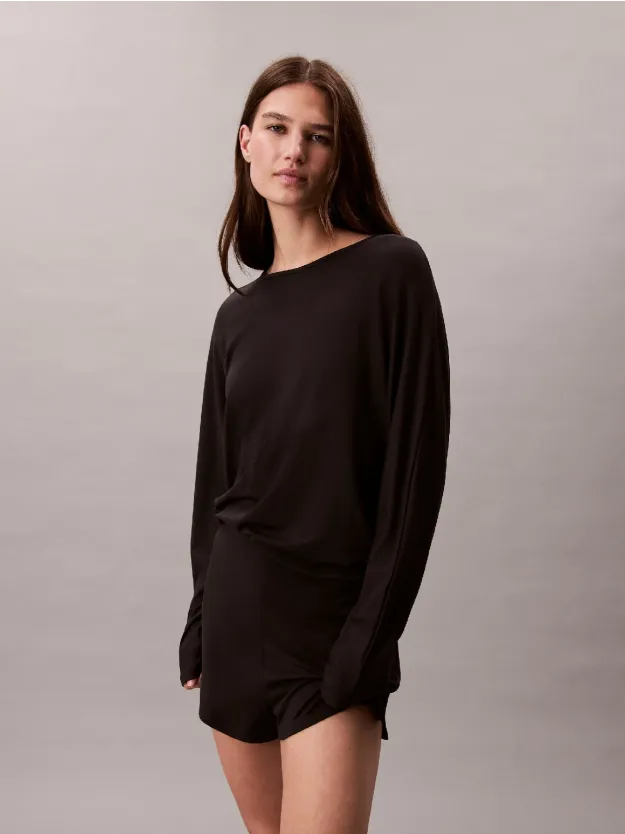 Black Pyjama Top - Ultra Soft Modal