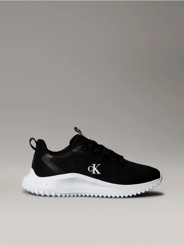 Black/Bright White Breathable Mesh Ultralight Trainers