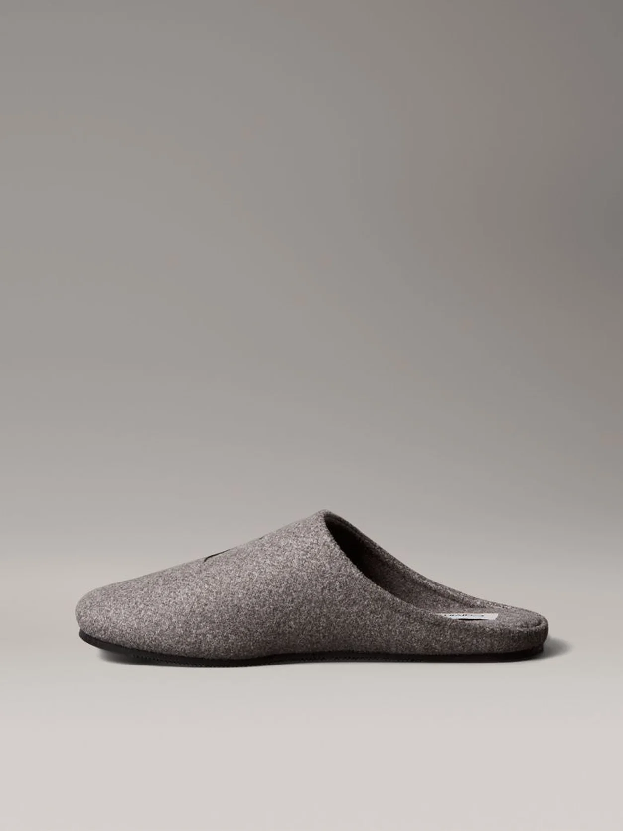 Granite Gray/Black Felt Signature Logo Mule Slippers