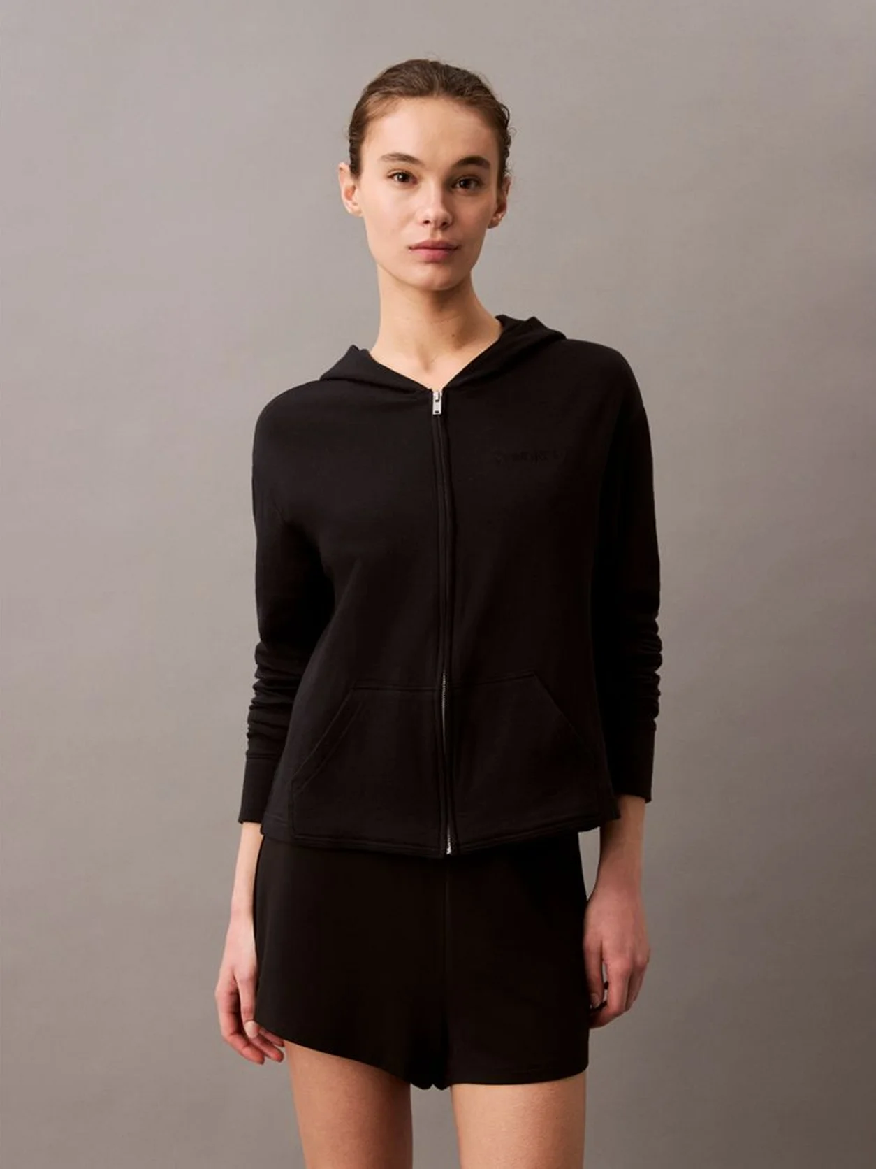Black Lounge Hoodie - Icon Cotton Terry