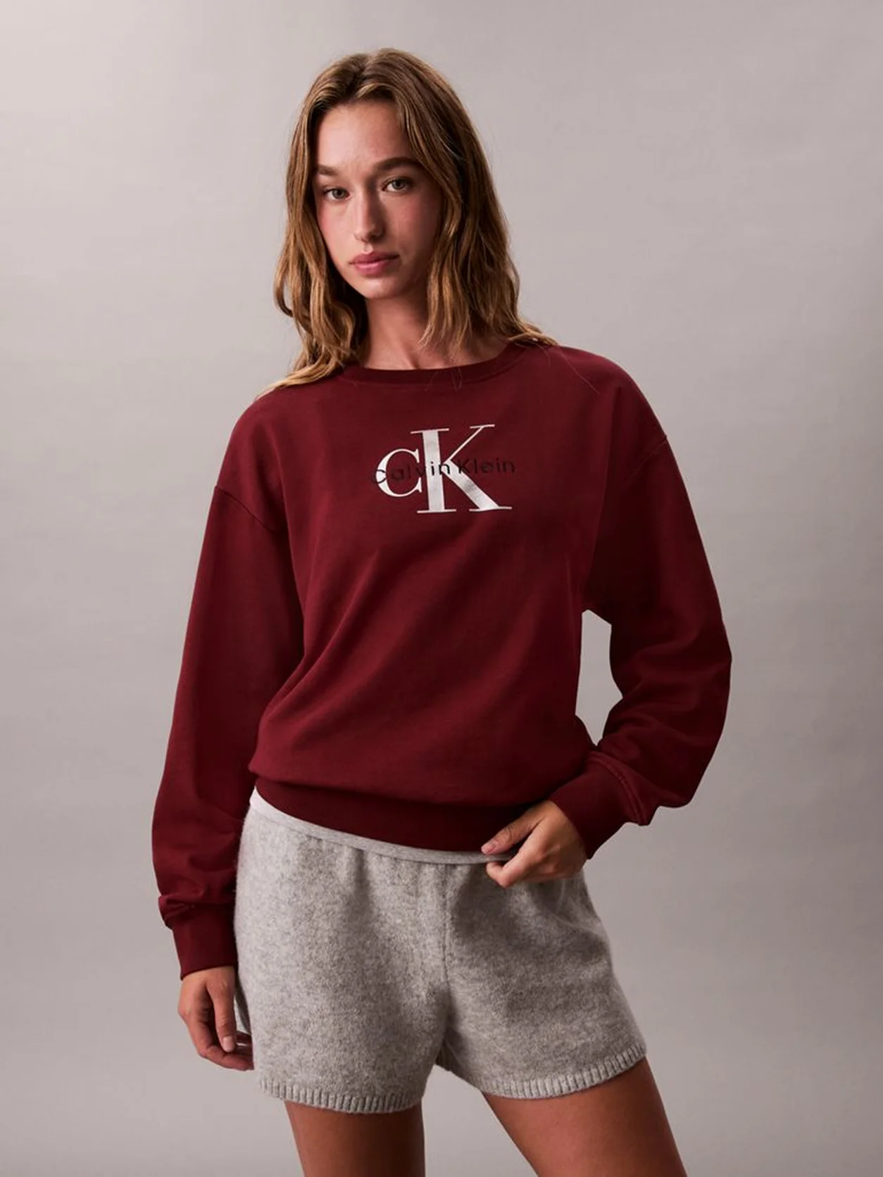 Renaissance Red Cropped Monogram Sweatshirt