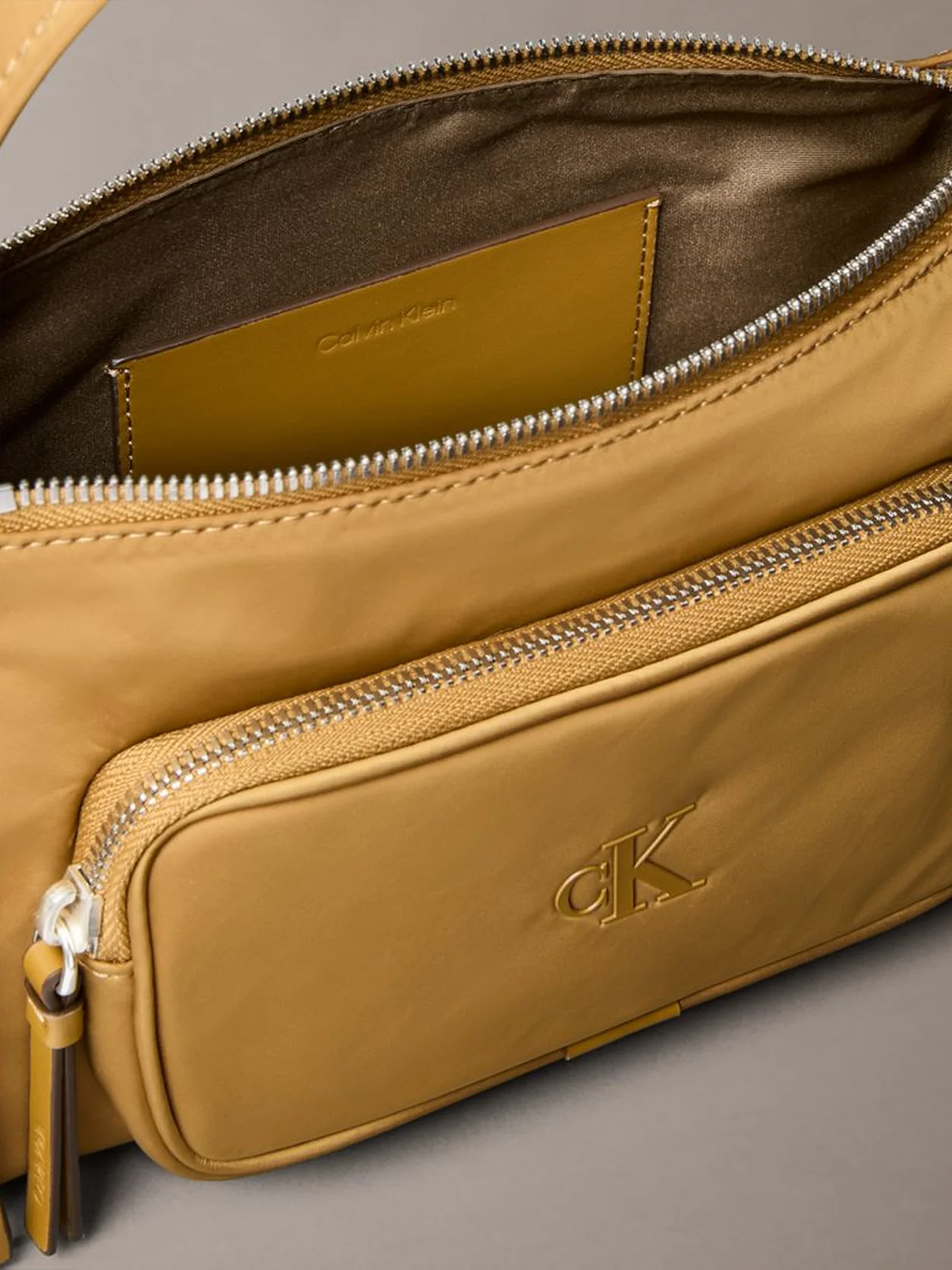 Cumin Soft Satin Nylon Shoulder Bag