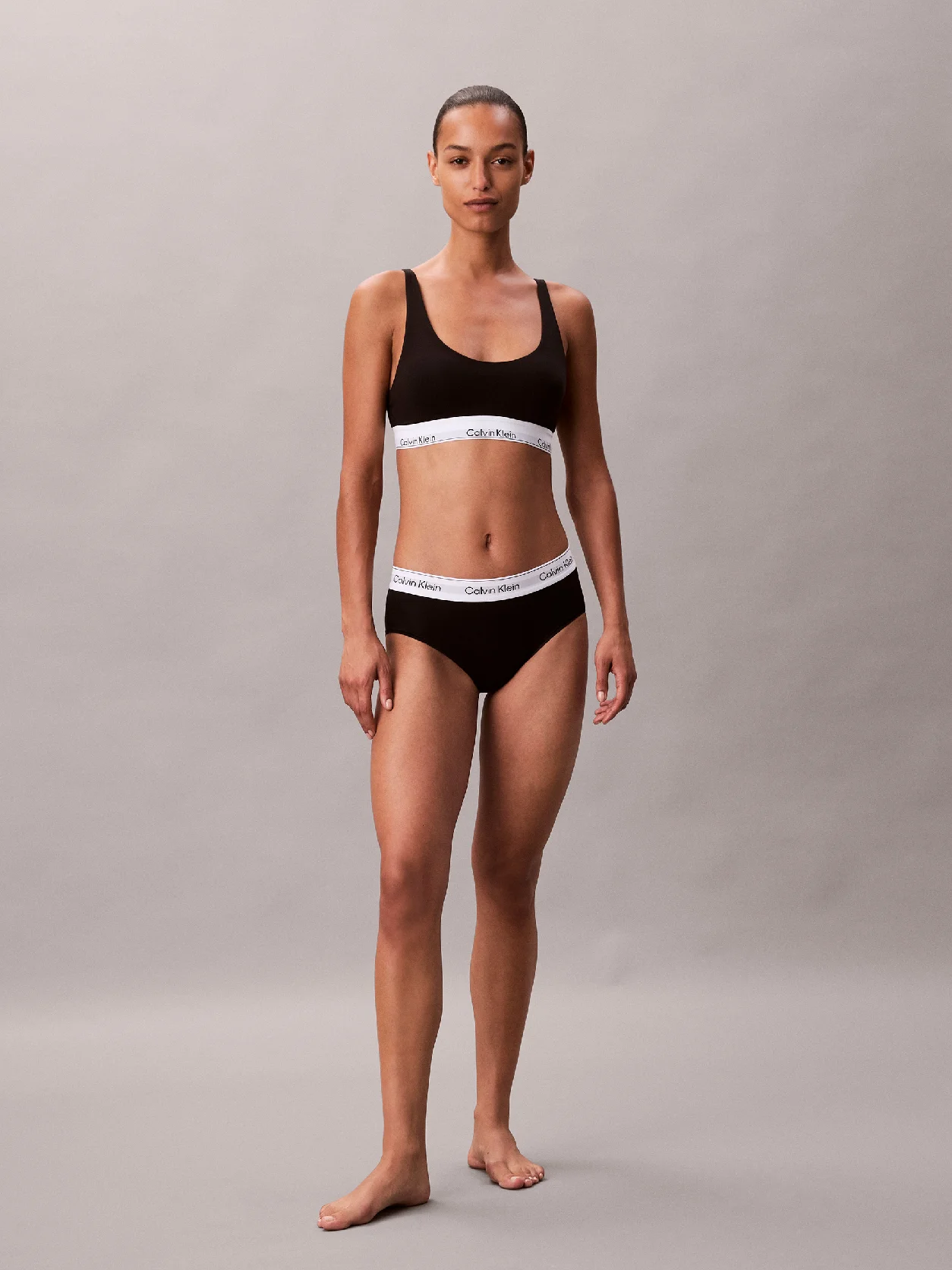 Black Lightly Lined Bralette - Icon Cotton Modal