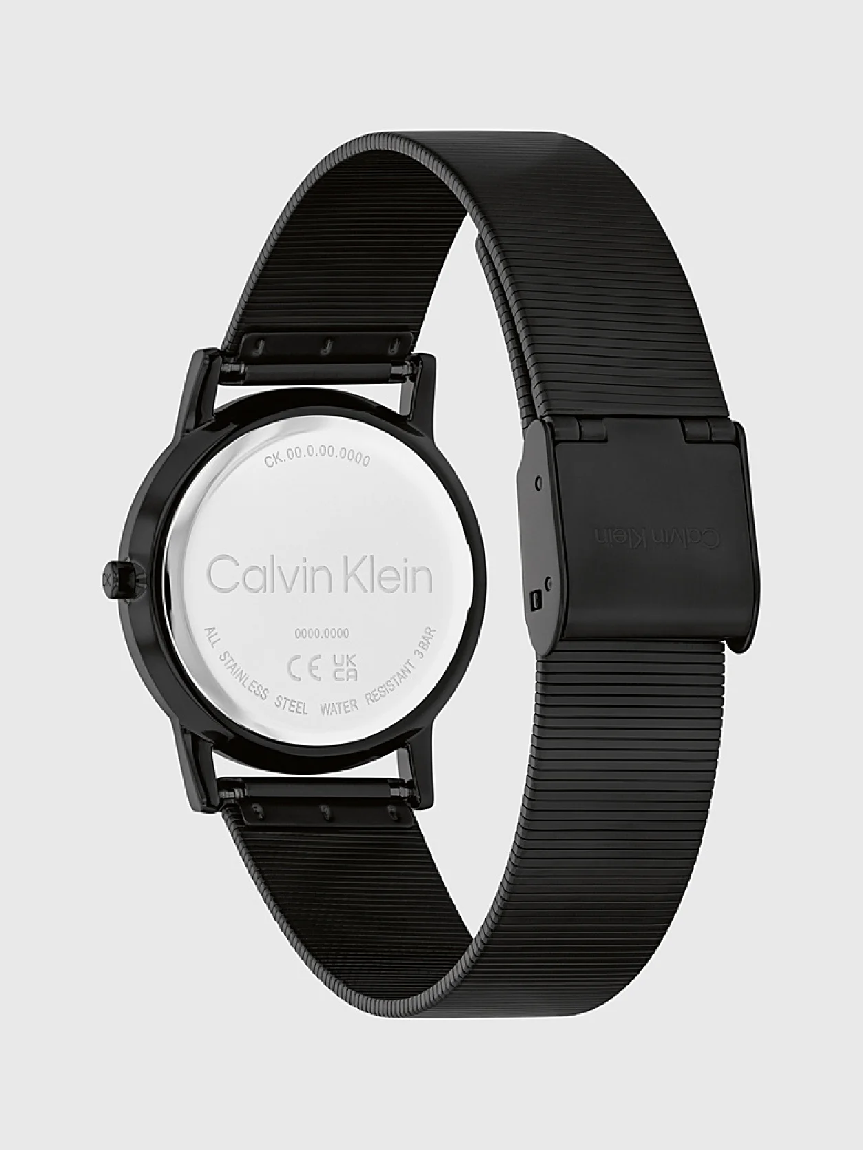 Black Linear Dial And Bracelet Watch